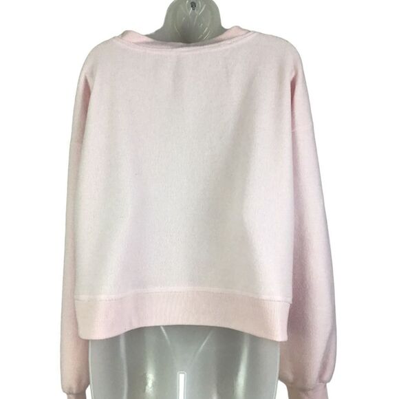 Wildfox Cobalt V-Neck Balloon Sleeve Sweatshirt in Soft Lilac Size Large - Picture 13 of 14